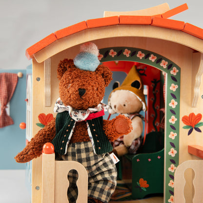 Moulin Roty Husvagn med möbler, Les Minouchkas
