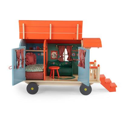 Moulin Roty Husvagn med möbler, Les Minouchkas