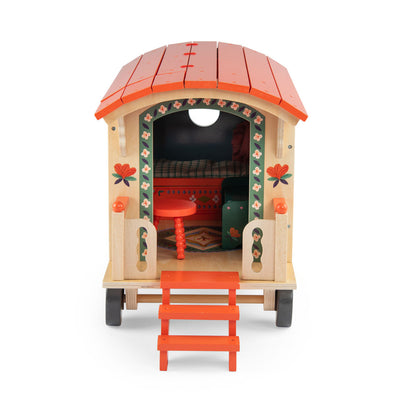 Moulin Roty Husvagn med möbler, Les Minouchkas