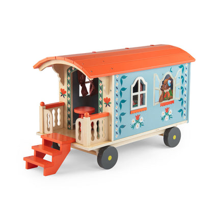 Moulin Roty Husvagn med möbler, Les Minouchkas