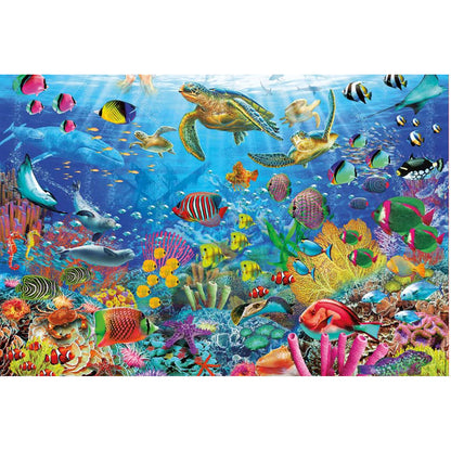 Educa pussel med 1000 bitar - Tropical Fantasy Turtles