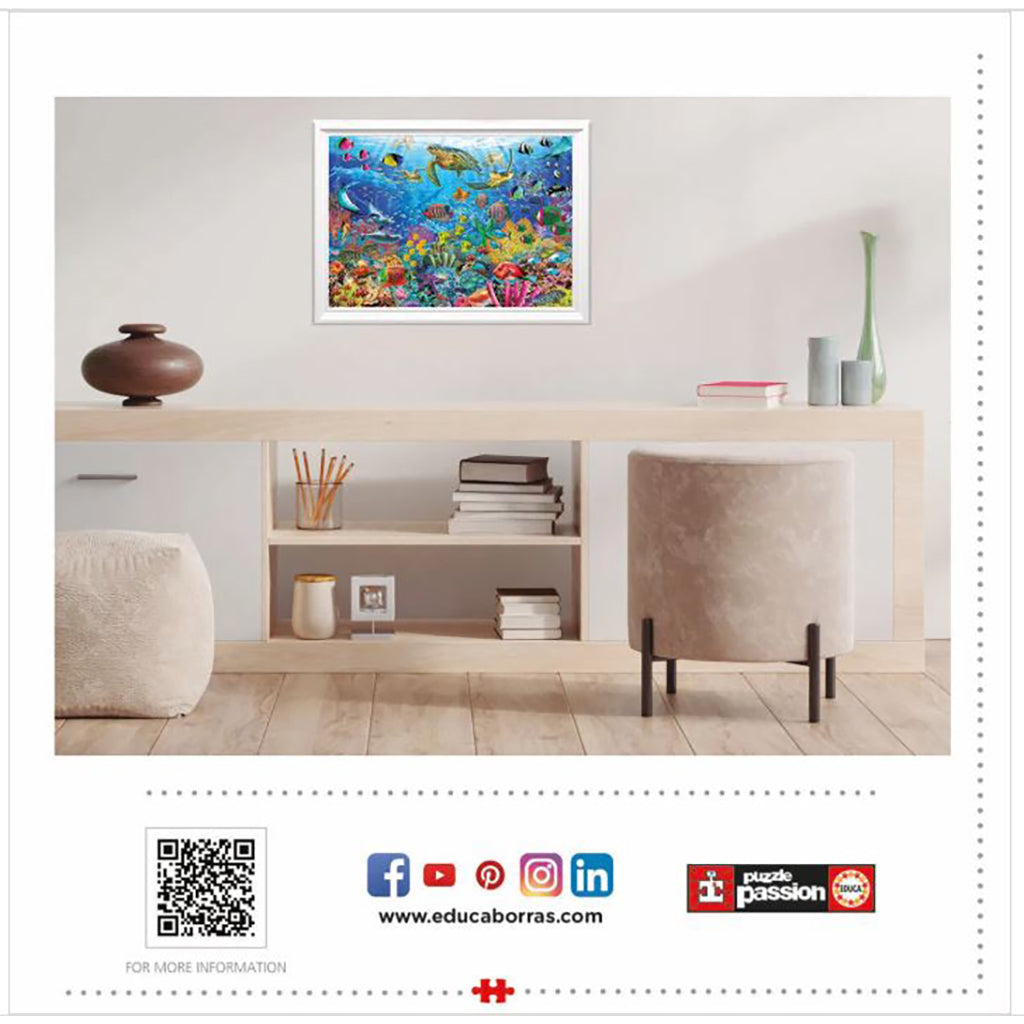 Educa pussel med 1000 bitar - Tropical Fantasy Turtles