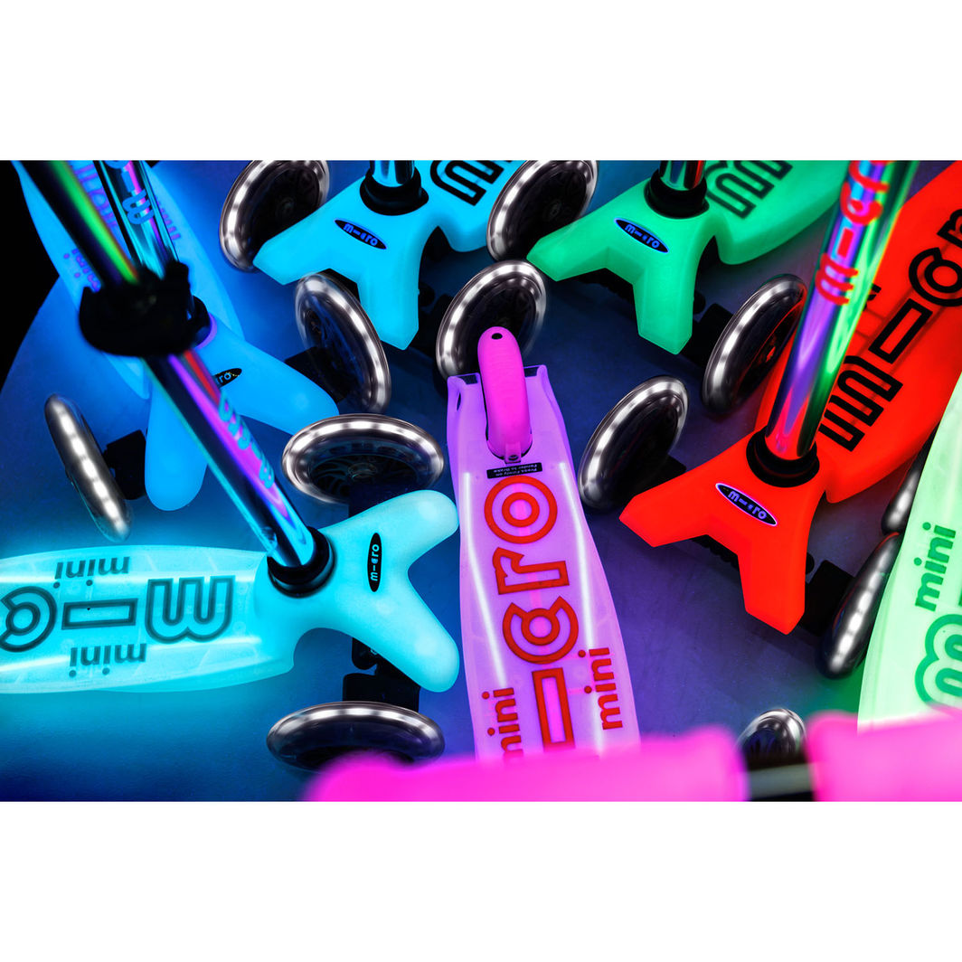 Micro Sparkcykel, Mini Deluxe Glow LED Plus - Glacier Aqua