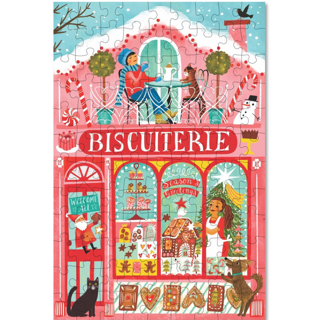 eeBoo pussel 100 bitar, Christmas Market - Blandade modeller