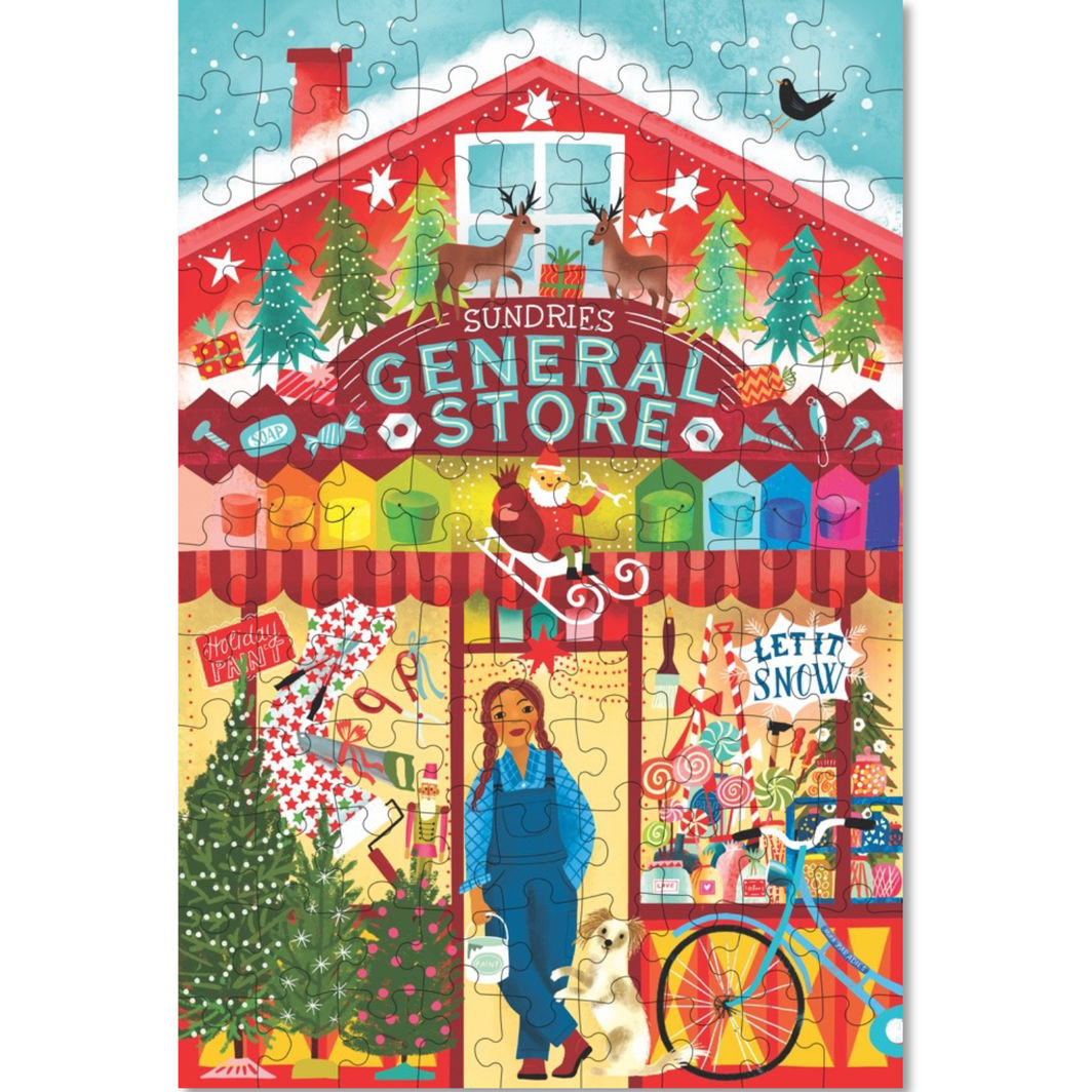 eeBoo pussel 100 bitar, Christmas Market - Blandade modeller