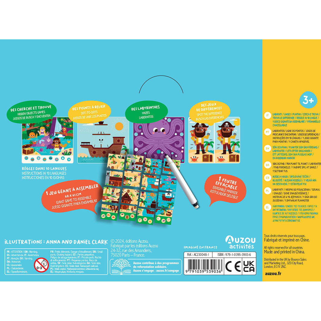 Auzou Aktivitetskort, 20 uppgifter – Pirater