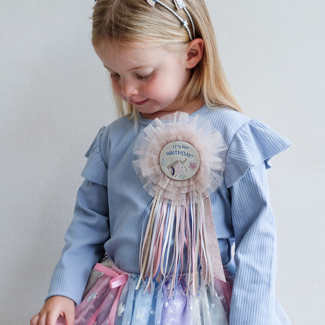 Mimi &amp; Lula badge, Birthday Unicorn Celeste