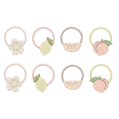 Mimi &amp; Lula 8 hårelastikker, Mini Citrus Peaches and Cream