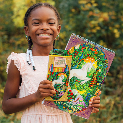 eeBoo 12 dubbla färgpennor, Neon Metallic - Enhörning