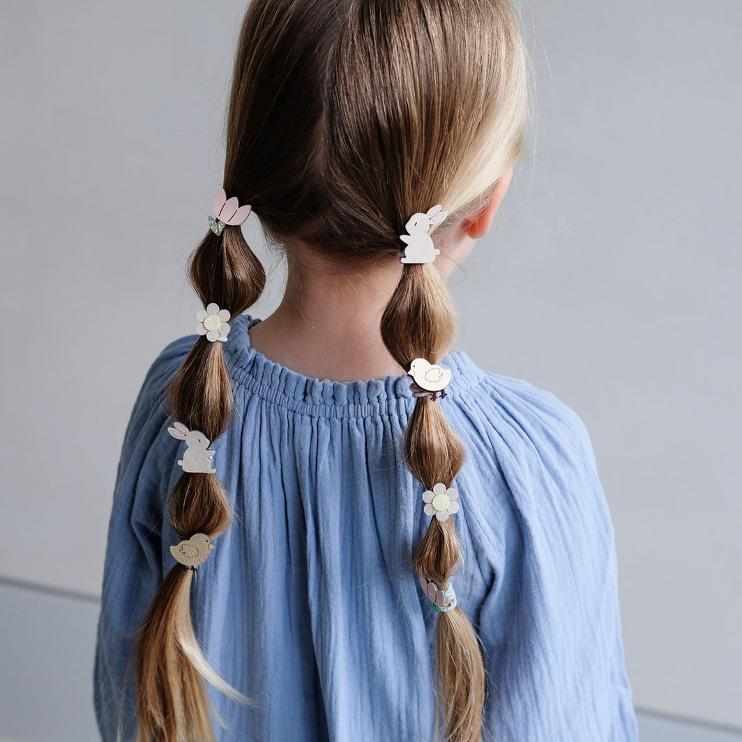 Mimi &amp; Lula 8 hårelastikker, Mini Easter