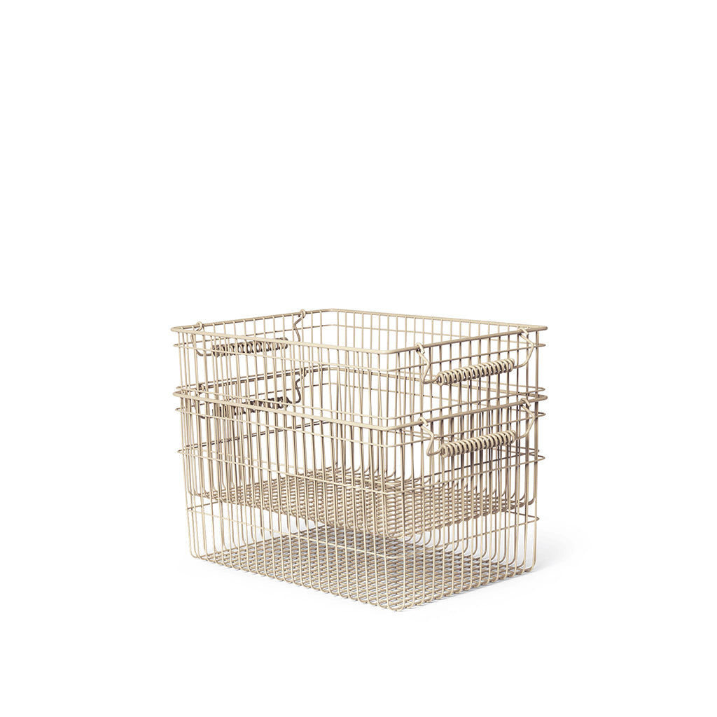 ferm Living trådkorg, Cala Stackable Baskets, Set m. 2 st. - Cashmere