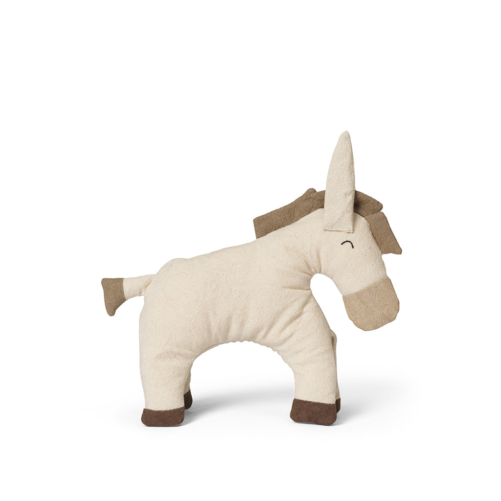 ferm Living gosedjur, Donkey Soft Toy - Mörk sand