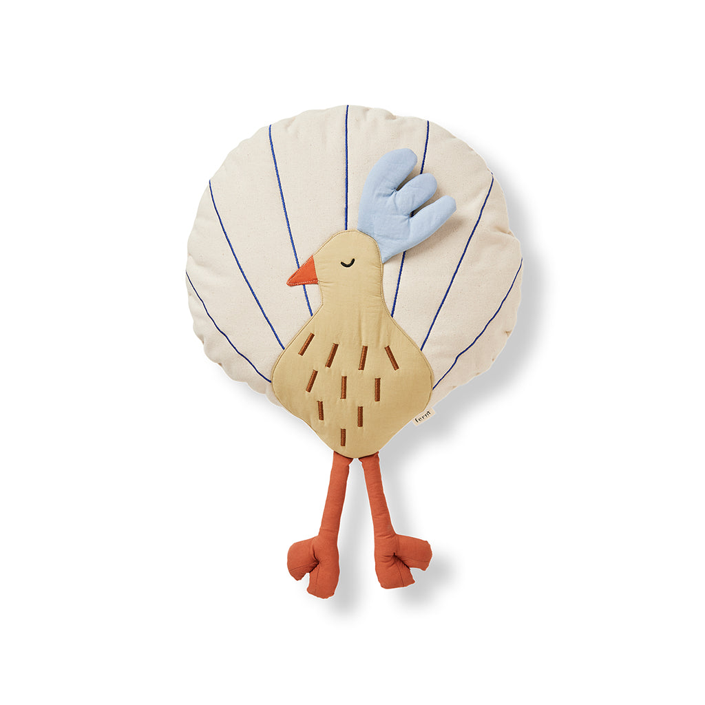 ferm Living kudde, Peacock - Undyed/Silver fern