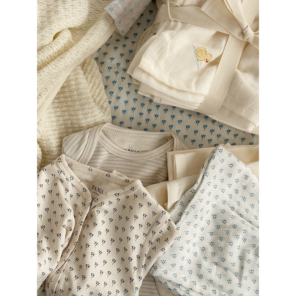 Fanga Fontana Bellini muslintrasa, ekologisk muslin, 3-pack – Punto blue