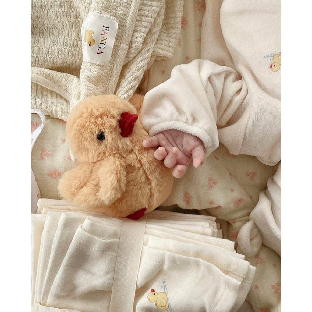 Fanga Fontana muslinfilt, ekologisk muslin, 10-pack - Antique white