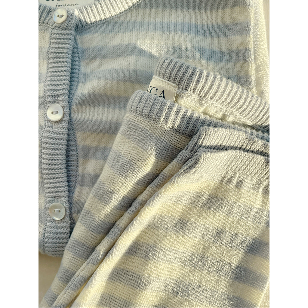 Fanga Fontana Venti babykofta, ekologisk, Gray dawn - strl. 1 - 9 mån.