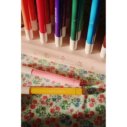 Konges Sløjd tuscher i träkloss, 24 färger - Mizumi big