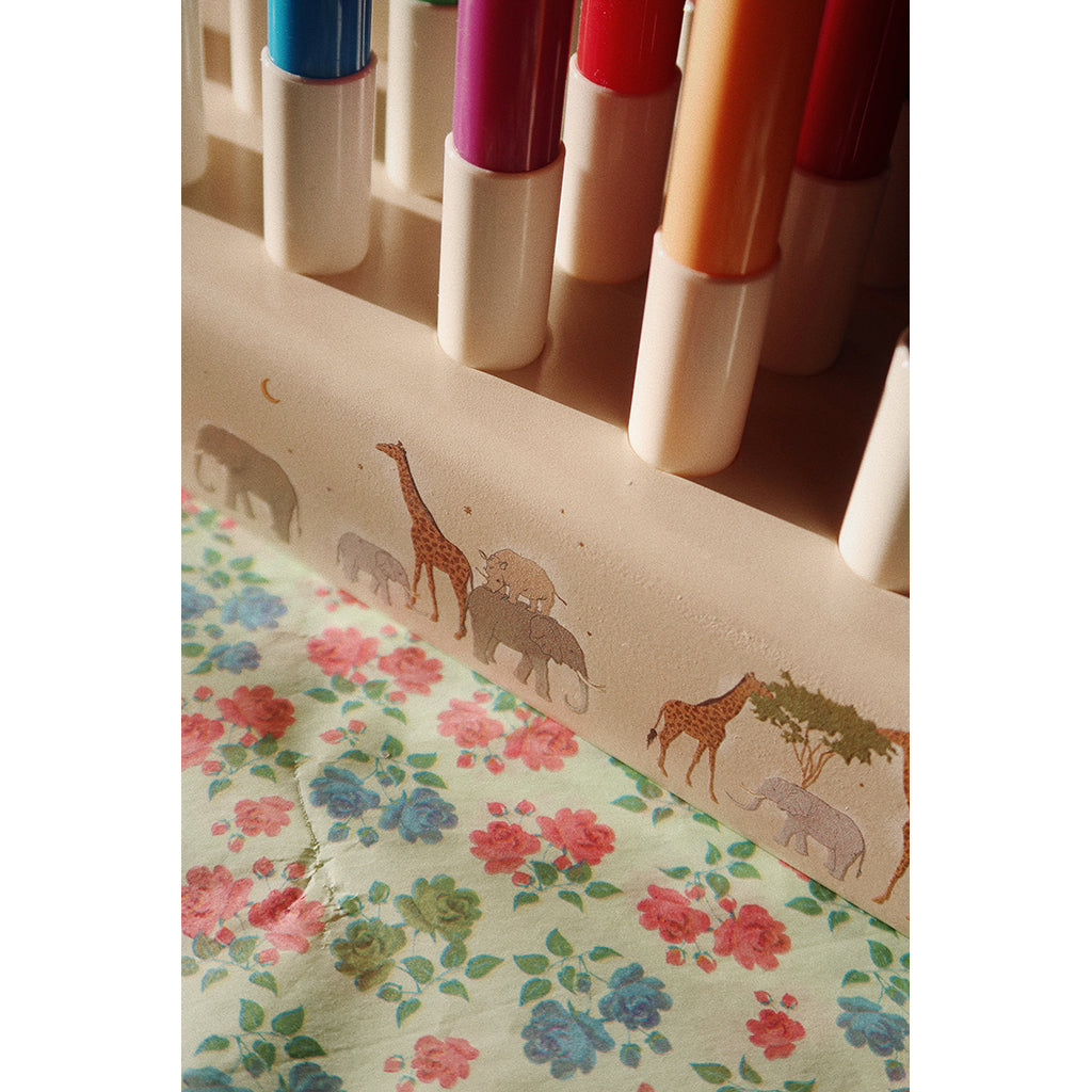 Konges Sløjd Tuschpennor i träkloss, 24 färger - Safari