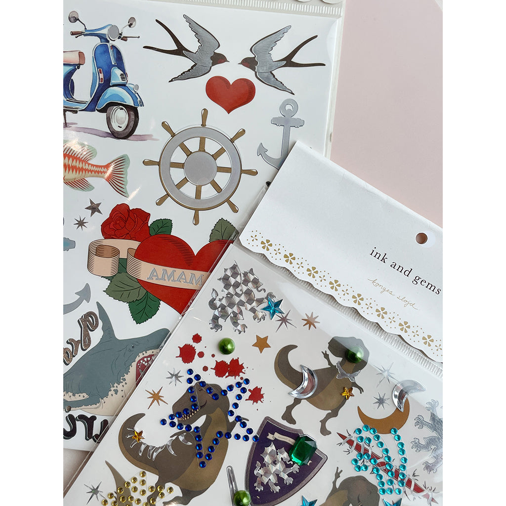 Konges Sløjd tatueringar och självhäftande ädelstenar, Boy