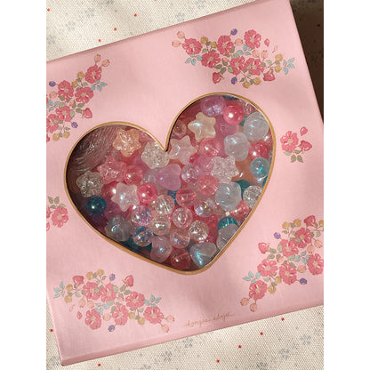 Konges Sløjd Perleask, Box of pearls – Blue/pink