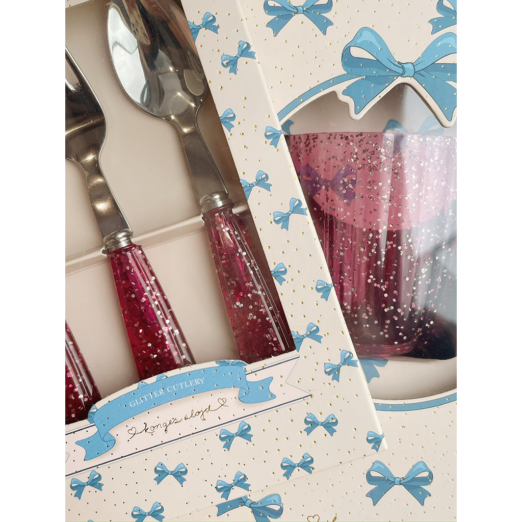 Konges Sløjd-glitterbestickset i rostfritt stål, Sparkling sangria