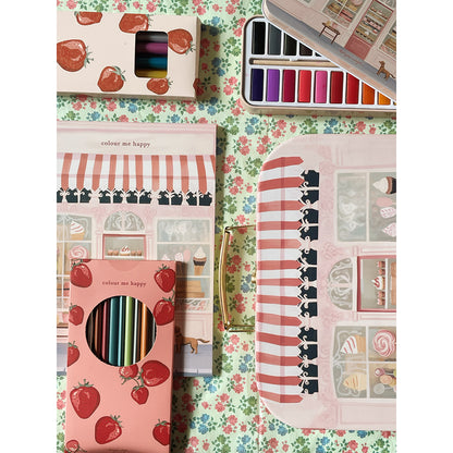 Konges Sløjd resväska för den lilla konstnären, Little artist - Pink