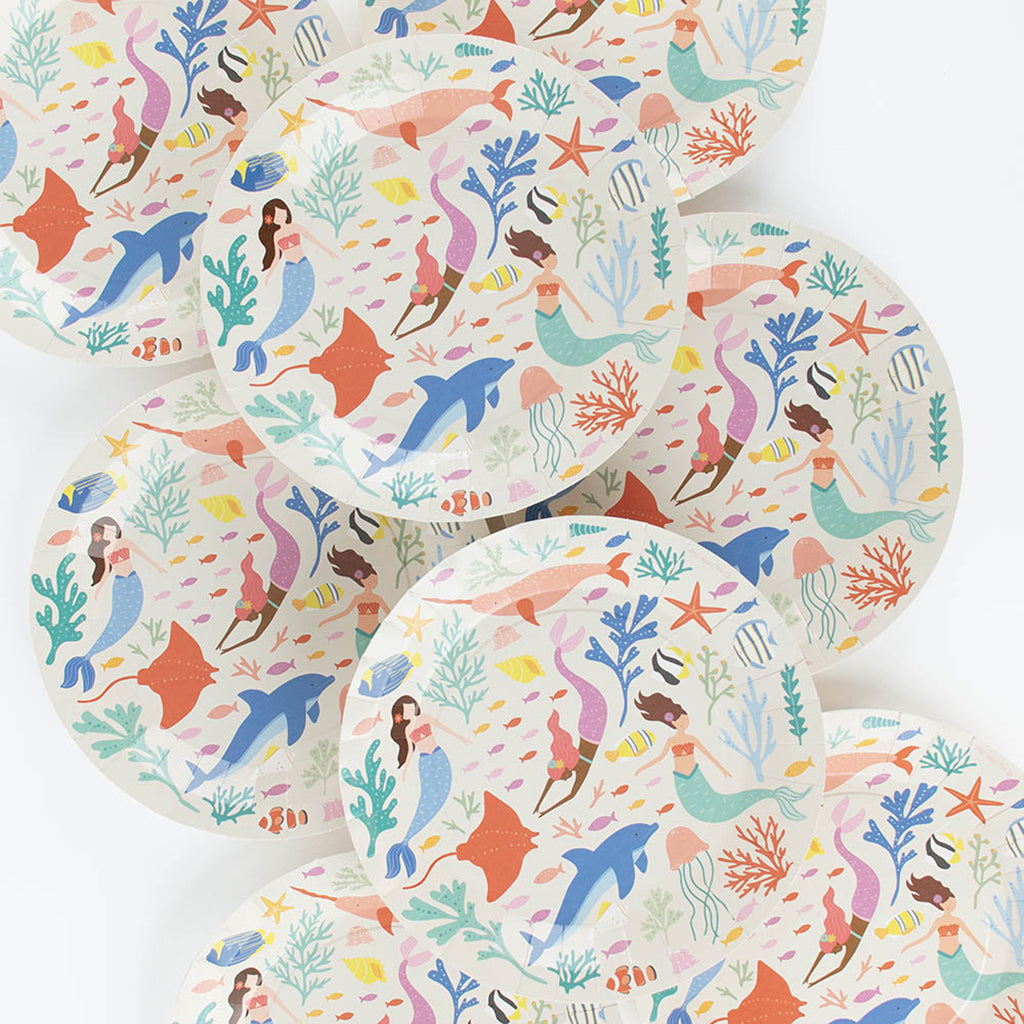 My Little Day papptallrikar, Sjöjungfru - 8 st.
