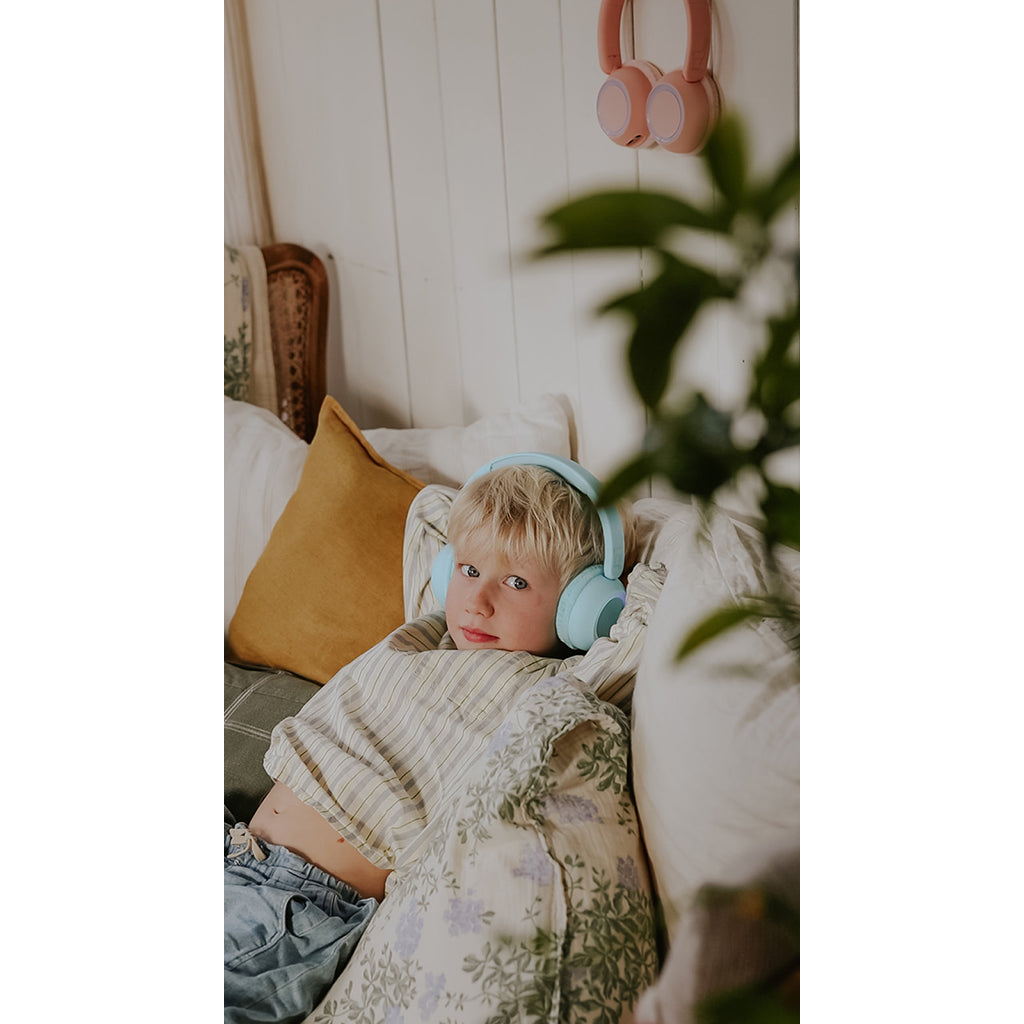 Lalarma trådlösa hörlurar med ljus, för tonåringar och barn – Rose