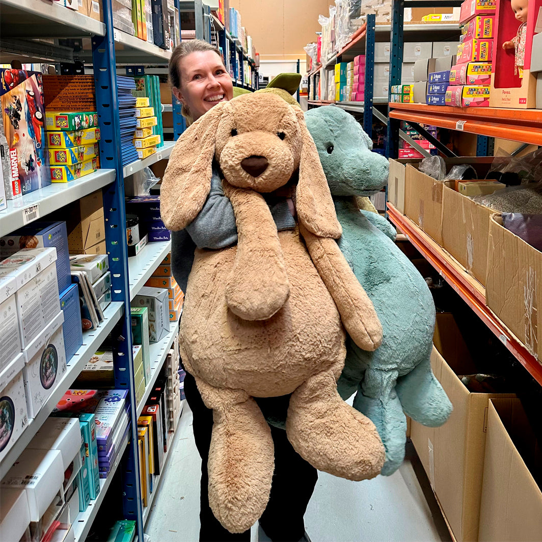 Jellycat gosedjur, Bashful Toffee hund, riktigt stor hund - 108 cm