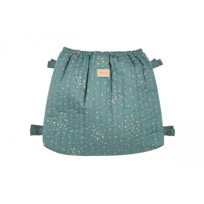 Nobodinoz Hyde Park barnvagnsväska, Gold confetti/magic green