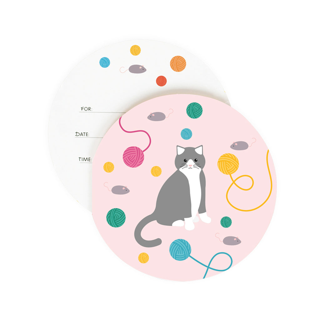 My Little Day runda inbjudningar, 8 st. Cat