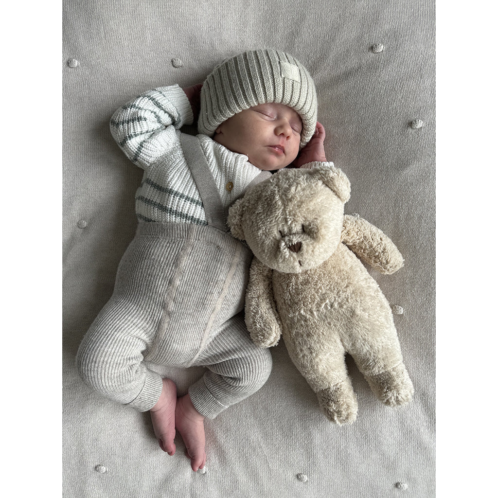 Moonie 2.0, ekologisk Humming björn med pink noise och lampa - Sand