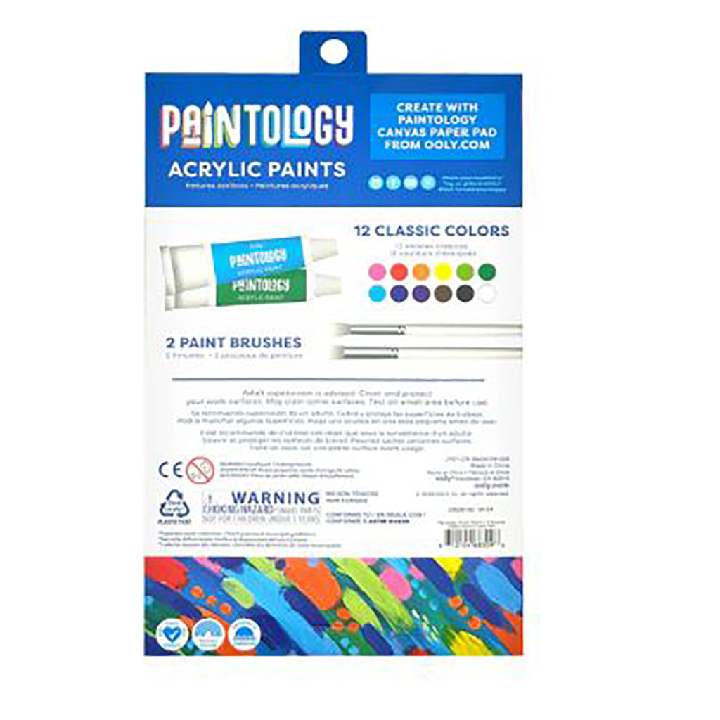 Ooly Akrylfärgsats med 12 klassiska färger