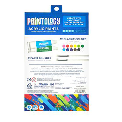 Ooly Akrylfärgsats med 12 klassiska färger