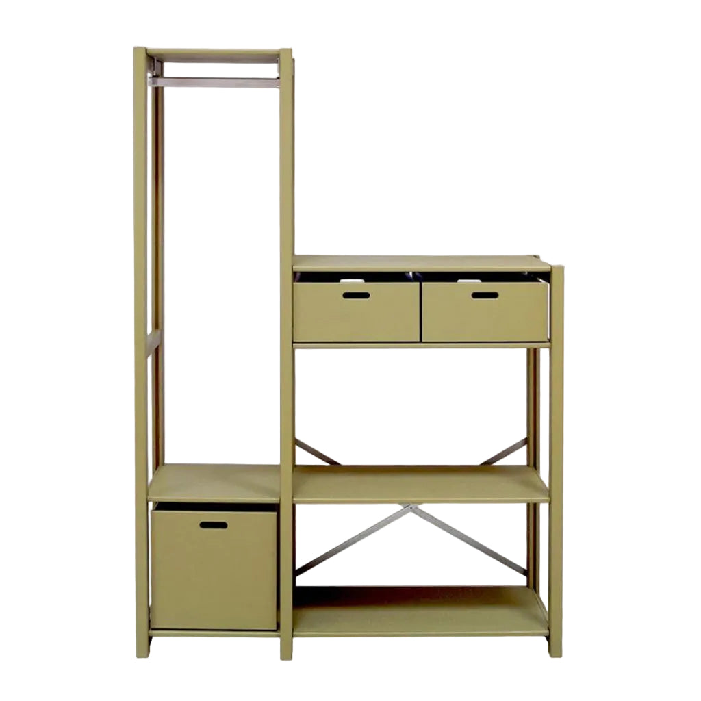 By Aulum Knuden reol m. 3 opbevaringskasser, Olive