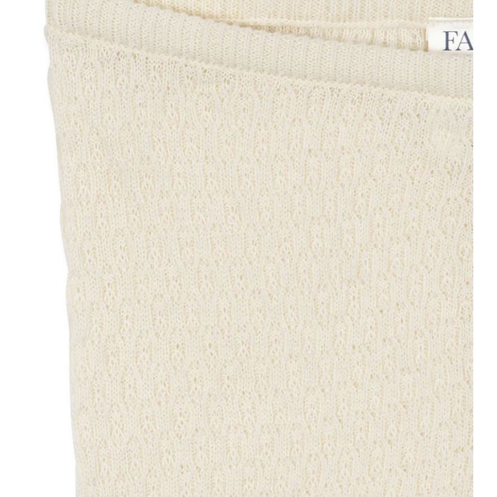 Fanga Fontana Venti Pointelle leggings, Antique white – storlek 1–9 månader