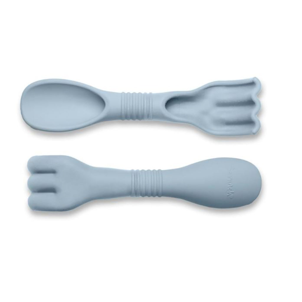 Scrunch sandskoleksak, spade/kratta i ett - double-digger - Ljusblå