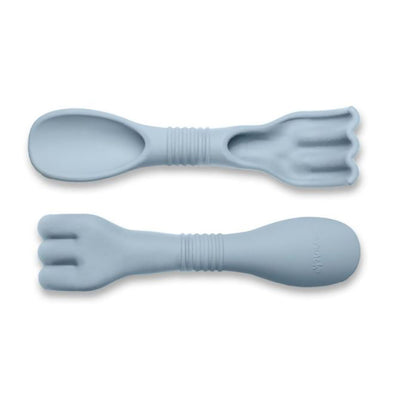 Scrunch sandskoleksak, spade/kratta i ett - double-digger - Ljusblå