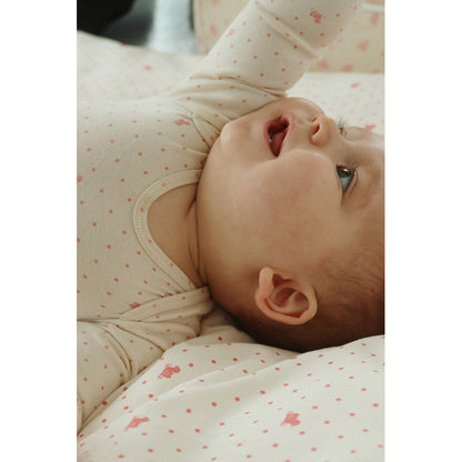 Fanga Fontana Bello bodystocking med långa ärmar, Lago rosa – storlek 1–9 månader.