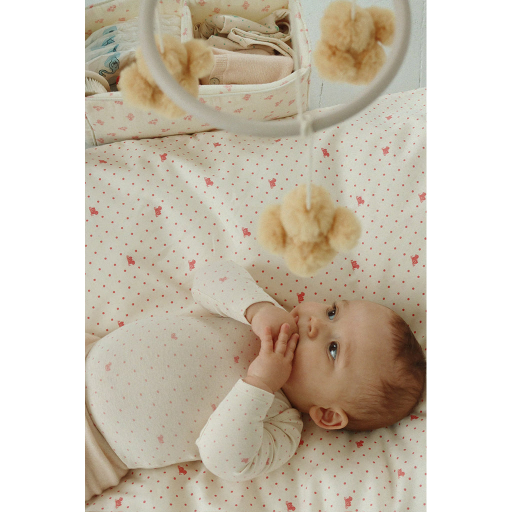 Fanga Fontana Bello bodystocking med långa ärmar, Lago rosa – storlek 1–9 månader.