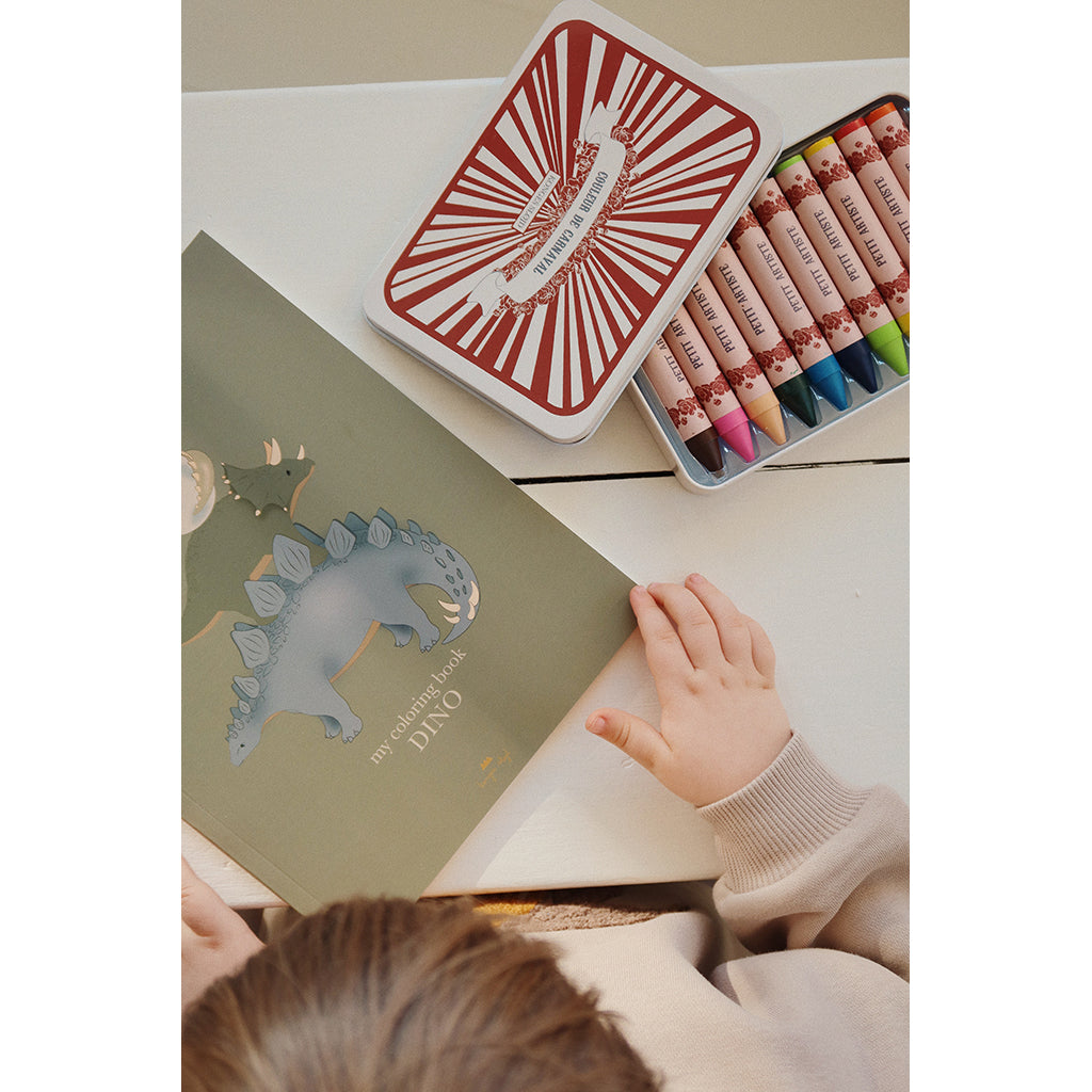 Konges Sløjd målarbok och färger, Dino