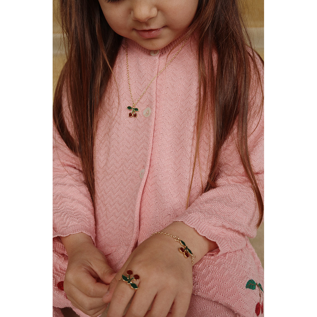 Konges Sløjd Smyckesset, Halsband, ring och armband – Cherry