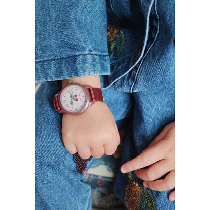 Konges Sløjd armbandsur för barn, Cherry