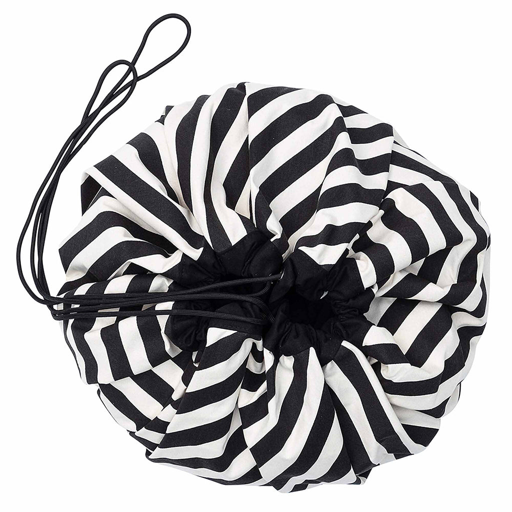 Play&amp;Go Två-i-ett-matta, Stripes black