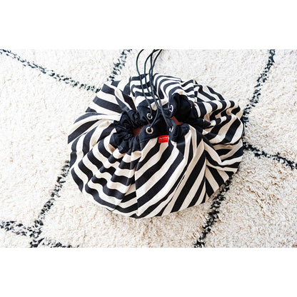 Play&amp;Go Två-i-ett-matta, Stripes black