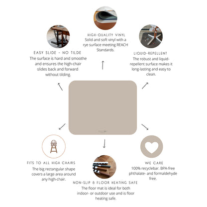 Noui Noui golvmatta, stolunderlägg – Olive hazel gray