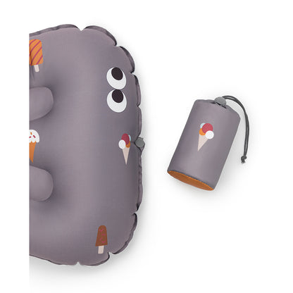 Noui Noui Have a seat, Uppblåsbar sittdyna för barn – Ice cream anthracite