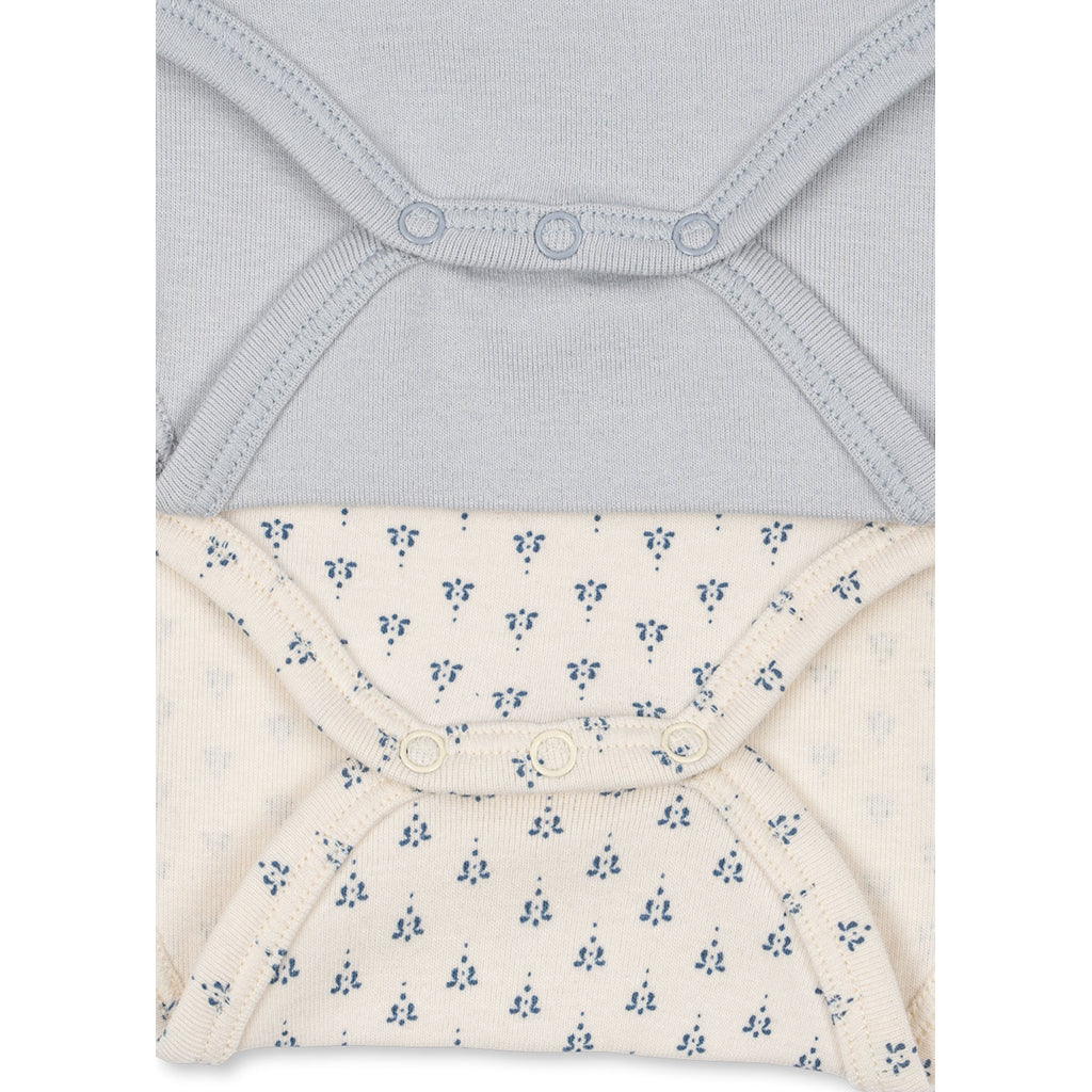 Fanga Fontana Bello bodystocking med långa ärmar, 2-pack, Blue mix - strl. 1 - 9 mån.