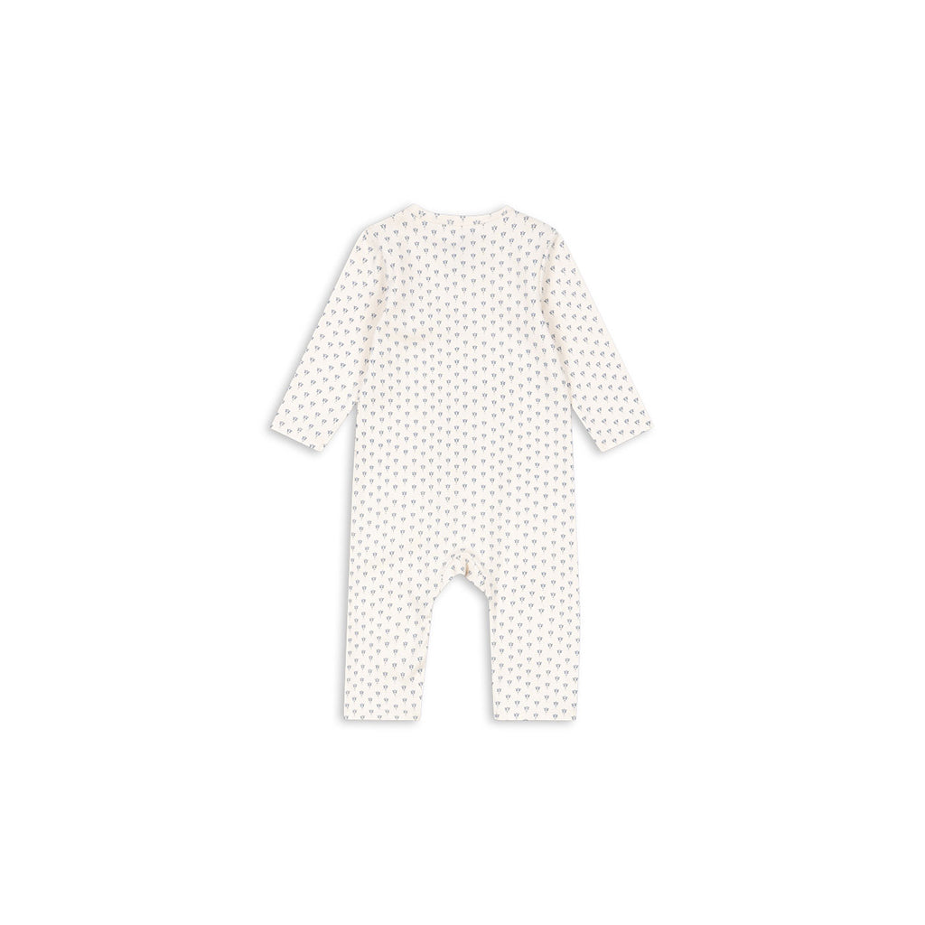 Fanga Fontana Bello bodystocking med långa ärmar, Punto blue – strl. 1–6 mån.