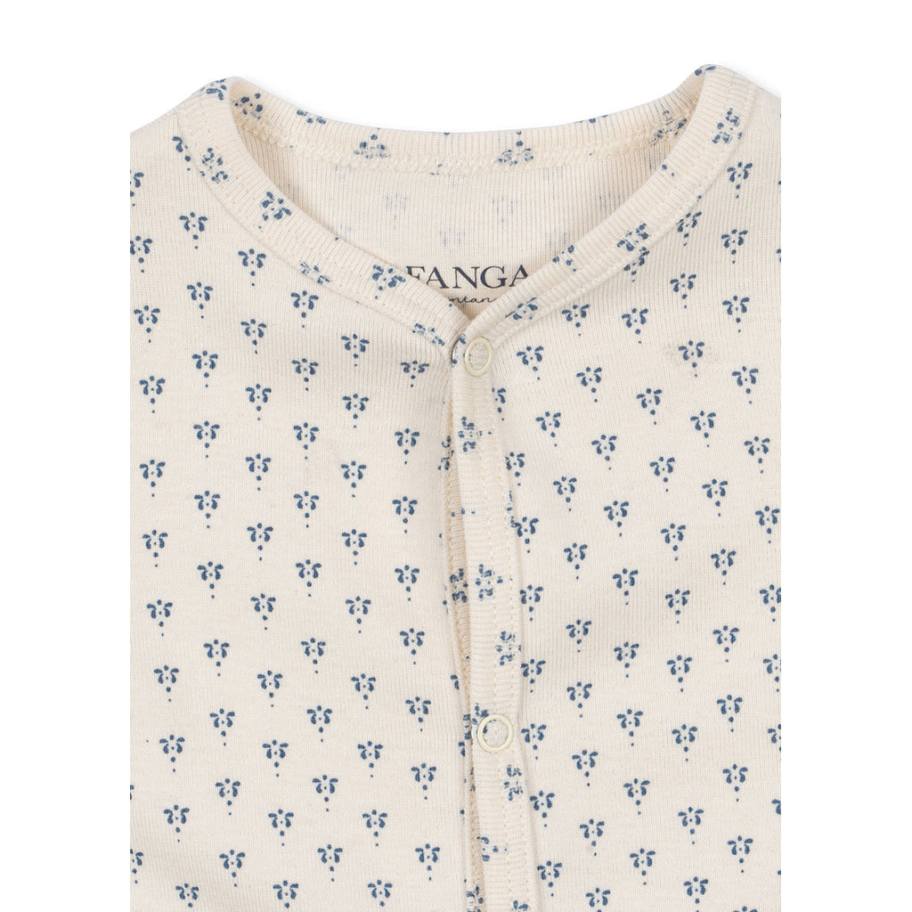 Fanga Fontana Bello bodystocking med långa ärmar, Punto blue – strl. 1–6 mån.